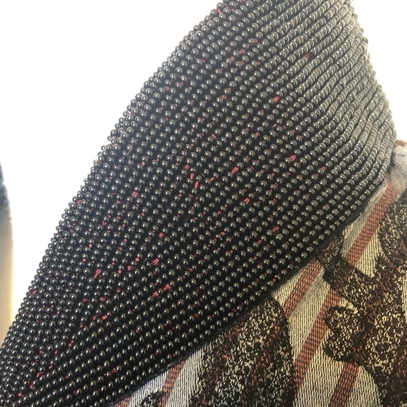 MANYAVAR Kurta Men's Size Medium Black Gray Multicolor Floral Printed - Picture 9 of 12